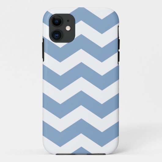 Blue Chevron Pattern Hoesje Savvy iPhone 5 Hoesje (Achterkant)