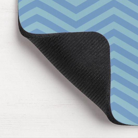 Blue Chevron Pattern Muismat zigazg (Hoek)
