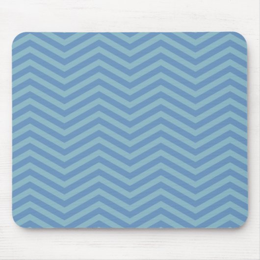 Blue Chevron Pattern Muismat zigazg (Voorkant)