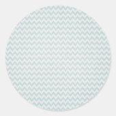 Blue Chevron Pattern Ronde Sticker (Voorkant)