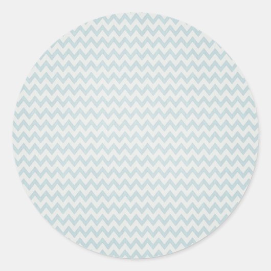 Blue Chevron Pattern Ronde Sticker (Voorkant)