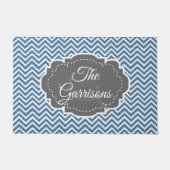 Blue Chevron Persoonlijke deurmat (Voorkant)