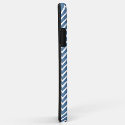 Blue Chevron persoonlijke iPhone Case (Achterkant/rechts)