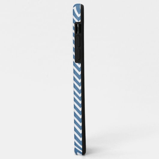 Blue Chevron persoonlijke iPhone Case (Achterkant/links)
