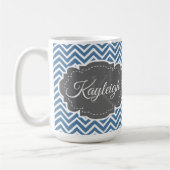 Blue Chevron persoonlijke koffie-Mok Koffiemok (Links)