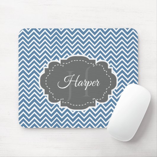 Blue Chevron persoonlijke Muismat (Met muis)