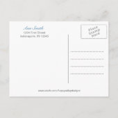 Blue Chevron Rehearsal Dinner Invite Briefkaart (Achterkant)