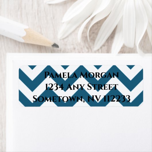 Blue Chevron Return Label (Insitu)
