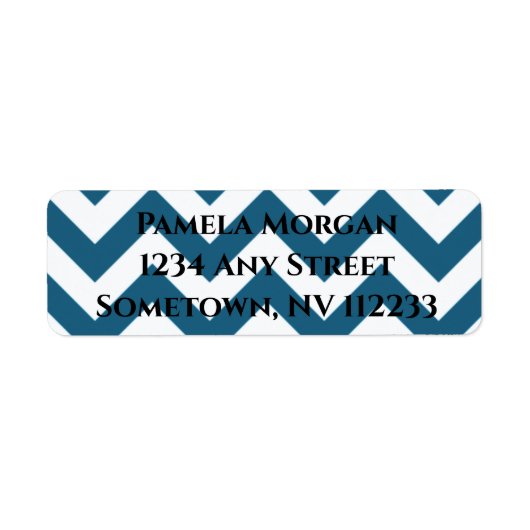 Blue Chevron Return Label (Voorkant)