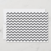 Blue Chevron Shower-uitnodiging Kaart (Achterkant)