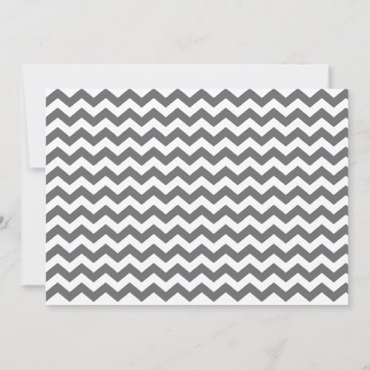 Blue Chevron Shower-uitnodiging Kaart (Achterkant)