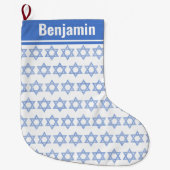 Blue Chevron Star van David Grote Kerstsok (Voorkant)