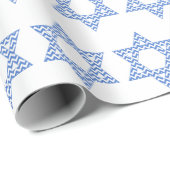 Blue Chevron Star van David Hanukkah Cadeaupapier (Rol Hoek)