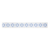 Blue Chevron Star van David Hanukkah Satijnen Lint (Voorkant)