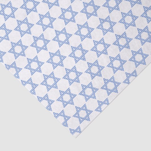 Blue Chevron Star van David Hanukkah Tissuepapier (Detail)