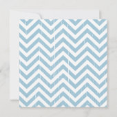 Blue Chevron Stripes Bow Stropdas Boy Baby shower Kaart (Achterkant)