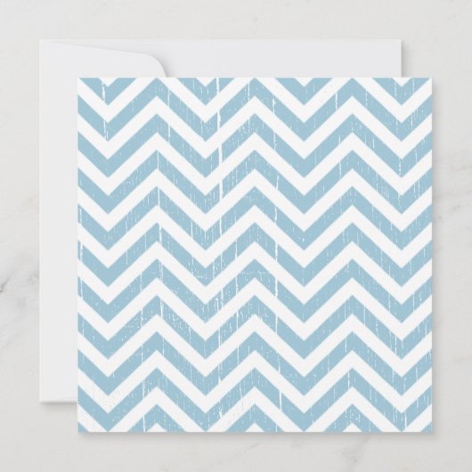 Blue Chevron Stripes Bow Stropdas Boy Baby shower Kaart (Achterkant)