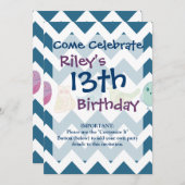 Blue Chevron Stripes Whimsical Cute Birds Ownershi Kaart (Voorkant / Achterkant)