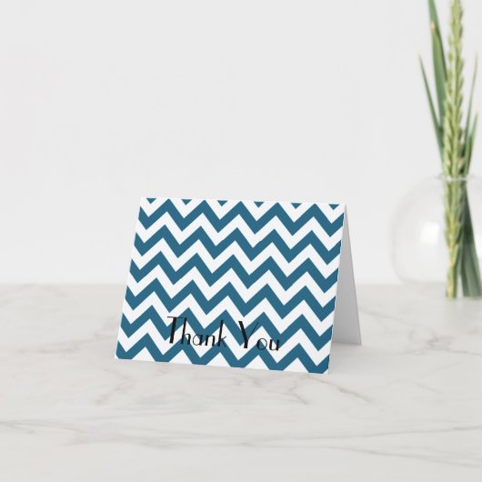Blue Chevron vouwd Bedankt voor je creditcard (Voorkant)