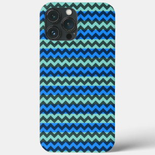 Blue Chevron Zigzag Case-Mate iPhone Case