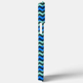 Blue Chevron Zigzag Case-Mate iPhone Case (Achterkant / Rechts)