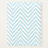 Blue Chevrons Pattern met foto- en familienaam Planner (Achterkant)