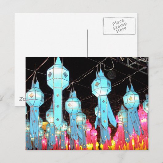 Blue Chiang Mai Briefkaart (Voorkant / Achterkant)