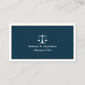 Blue chic Attorney Justice Scale Professional Visitekaartje (Voorkant)