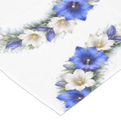 Blue Chic Botanical Wreath Wedding Decor Newlyweds Lange Tafelloper (Hoek)