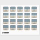 Blue Chic Chevron Wedding Stickers (Vel)