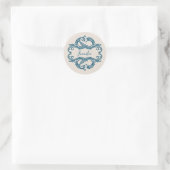 Blue Chic Damask Stickers (Tas)