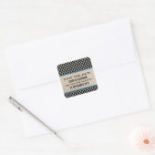 Blue Chic Quatrefoil Save the Date Stickers (Envelop)