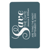 Blue Chic Typography Save the Date Magnet Magneet (Verticaal)
