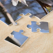 Blue Chickadee Familie tot Almond Blossom Legpuzzel (Zijkant)