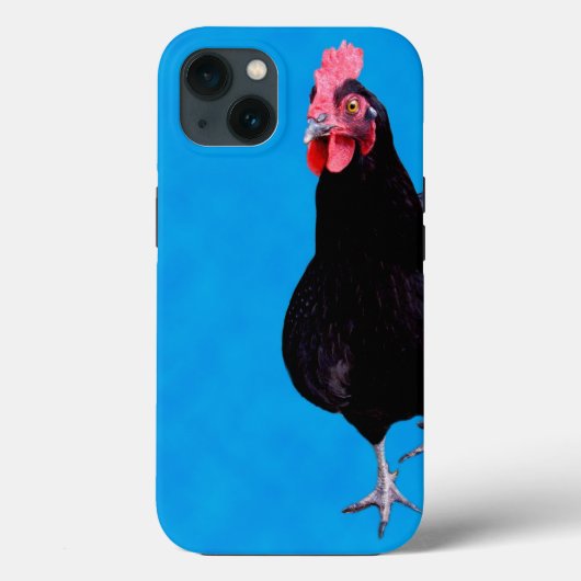 Blue Chicken Strut, iPhone 13 Hoesje (Achterkant)