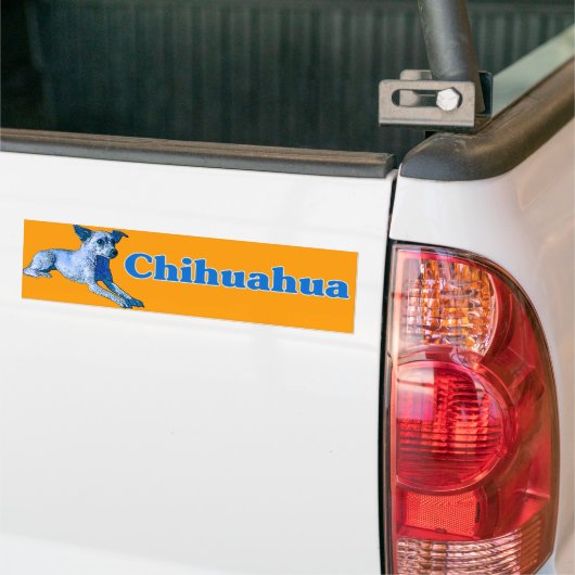 Blue Chihuahua Bumpersticker (Op Truck)