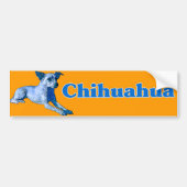 Blue Chihuahua Bumpersticker (Voorkant)