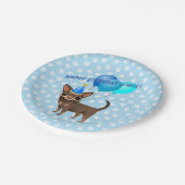 Blue Chihuahua Paper Borden Papieren Bordje (Gekanteld)