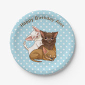 Blue Chihuahua Paper Borden Papieren Bordje (Voorkant)