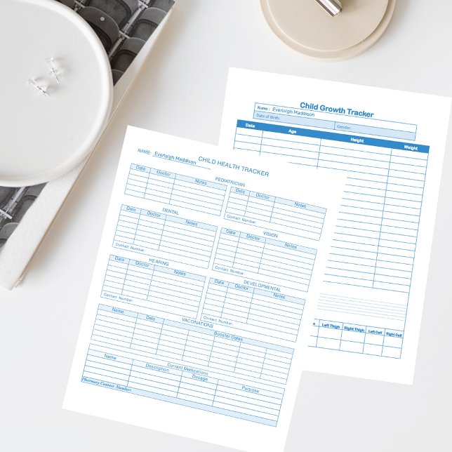 Blue Child Healthcare and Growth Tracker Pages (Creator heeft geüpload)