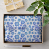 Blue China Hand Drawn Floral Pattern Tissuepapier (Geschenk)