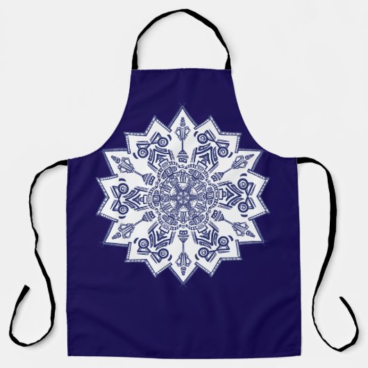 Blue China Mandela Schort (Voorkant)