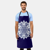 Blue China Mandela Schort (Gedragen)