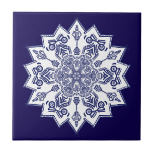 Blue China Mandela Tegeltje