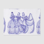 Blue China Pattern-document Tissuepapier (Voorkant)