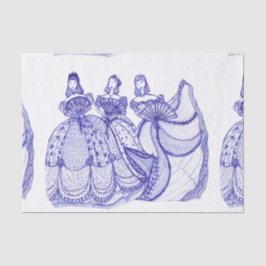 Blue China Pattern-document Tissuepapier