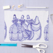 Blue China Pattern-document Tissuepapier (Craft)