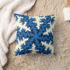 Blue China Snowflake Kussen