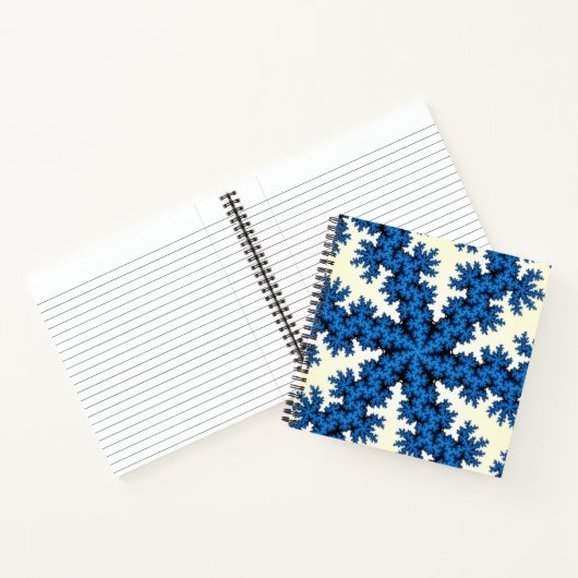 Blue China Snowflake Notitieboek (Binnen)