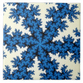 Blue China Snowflake Tegeltje (Voorkant)